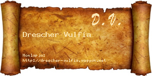 Drescher Vulfia névjegykártya